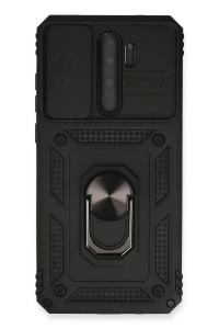 Xiaomi Redmi Note 8 Pro Kılıf Pars Lens Yüzüklü Silikon - Siyah