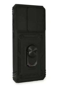 Xiaomi Redmi Note 8 Pro Kılıf Pars Lens Yüzüklü Silikon - Siyah