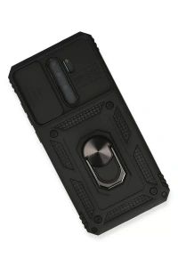 Xiaomi Redmi Note 8 Pro Kılıf Pars Lens Yüzüklü Silikon - Siyah