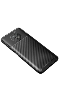 Xiaomi Redmi Note 9 5G Kılıf Auto Focus Karbon Kapak - Siyah