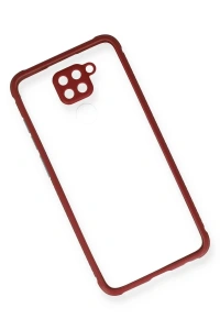 Xiaomi Redmi Note 9 Kılıf Miami Şeffaf Silikon - Fuşya