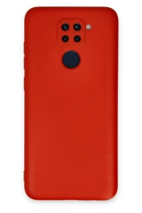 Xiaomi Redmi Note 9 Kılıf Nano içi Kadife Silikon - Kırmızı
