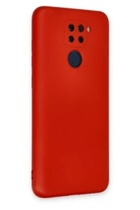 Xiaomi Redmi Note 9 Kılıf Nano içi Kadife Silikon - Kırmızı