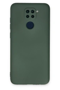 Xiaomi Redmi Note 9 Kılıf Nano içi Kadife Silikon - Koyu Yeşil