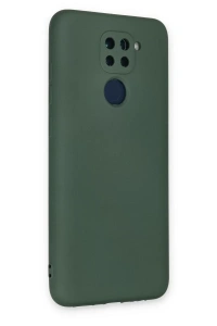 Xiaomi Redmi Note 9 Kılıf Nano içi Kadife Silikon - Koyu Yeşil