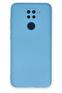Xiaomi Redmi Note 9 Kılıf Nano içi Kadife Silikon - Mavi