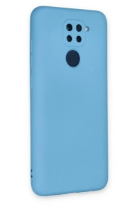 Xiaomi Redmi Note 9 Kılıf Nano içi Kadife Silikon - Mavi
