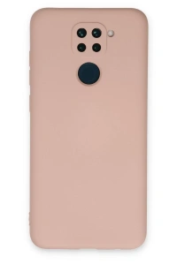 Xiaomi Redmi Note 9 Kılıf Nano içi Kadife Silikon - Pudra