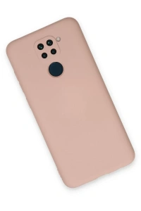 Xiaomi Redmi Note 9 Kılıf Nano içi Kadife Silikon - Pudra