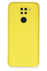 Xiaomi Redmi Note 9 Kılıf Nano içi Kadife Silikon - Sarı