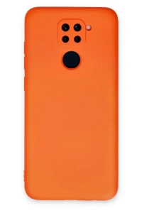 Xiaomi Redmi Note 9 Kılıf Nano içi Kadife Silikon - Turuncu