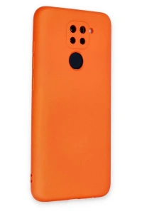 Xiaomi Redmi Note 9 Kılıf Nano içi Kadife Silikon - Turuncu