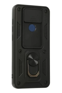 Xiaomi Redmi Note 9 Kılıf Pars Lens Yüzüklü Silikon - Siyah