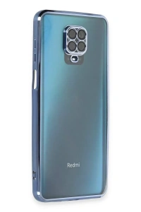 Xiaomi Redmi Note 9 Pro Kılıf Lensli Silikon - Açık Mavi