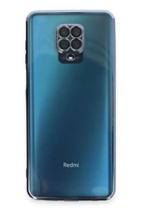 Xiaomi Redmi Note 9 Pro Kılıf Lensli Silikon - Açık Mavi