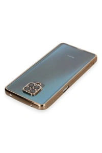 Xiaomi Redmi Note 9 Pro Kılıf Lensli Silikon - Gold