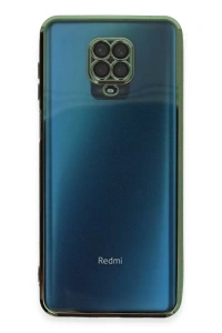 Xiaomi Redmi Note 9 Pro Kılıf Lensli Silikon - Yeşil