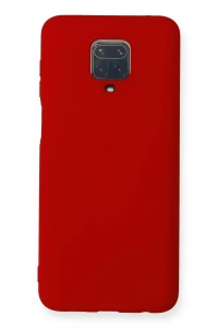 Xiaomi Redmi Note 9 Pro Kılıf Nano içi Kadife Silikon - Kırmızı