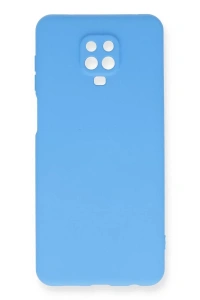 Xiaomi Redmi Note 9 Pro Kılıf Nano içi Kadife Silikon - Mavi