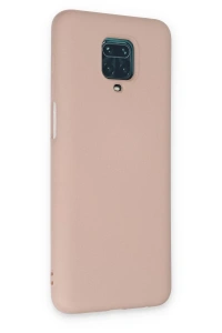 Xiaomi Redmi Note 9 Pro Kılıf Nano içi Kadife Silikon - Pudra