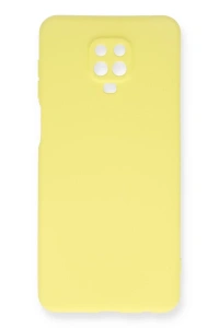 Xiaomi Redmi Note 9 Pro Kılıf Nano içi Kadife Silikon - Sarı