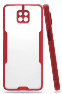 Xiaomi Redmi Note 9S Kılıf Platin Silikon - Kırmızı