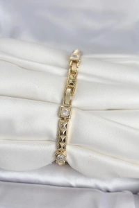 Xuping Punta Model Gold Renk Kadın Bileklik