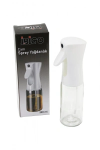 İBİCO İ22-168 ( CAM ) ( 220ML ) YAĞDANLIK ( SPREY ) ( SİYAH & BEYAZ PLASTİK BAŞLIK )*80