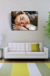 Yağlı Boya Kadın Portresi Kanvas Tablo 50 x 70