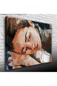 Yağlı Boya Kadın Portresi Kanvas Tablo 50 x 70