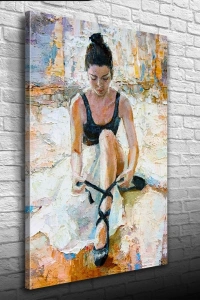 Yağlıboya Balerin Portresi Kanvas Tablo 50 x 70