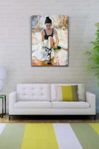 Yağlıboya Balerin Portresi Kanvas Tablo 50 x 70