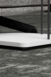 Yan Sehpa Tekerlekli Servis Sehpası HND Oval Beyaz