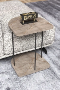 Yan Sehpa Tekerlekli Servis Sehpası Hnd Oval Gordion