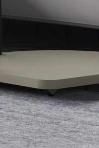 Yan Sehpa Tekerlekli Servis Sehpası Hnd Oval Krem