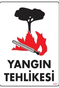 Yangın Tehlikesi Uyarı Levhası 25x35 KOD:851