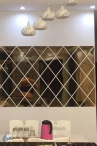 Yapışkanlı Akrilik Ayna Levha 17 Parça
