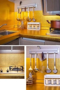 Yapışkanlı Gold Mutfak Tezgah Folyosu