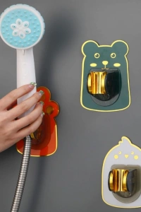 Yapışkanlı Hayvan Figürlü Hareketli Duş Başlığı Tutucu