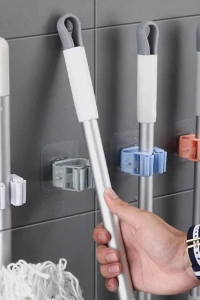 Yapışkanlı Mop Tutucu Seti 4 Adet