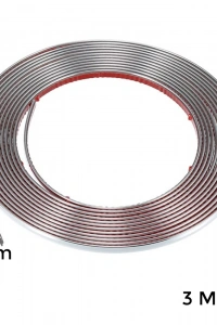 Yapışkanlı Nikelaj Şerit Bant Çıta 5mm 3 Metre Krom