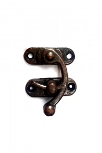 Yay Gözü, Ahşap Kutu Klipsi - Küçük 28x33 mm, Antik, 1 Adet