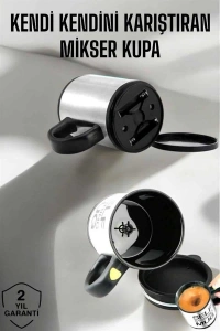 Yazılı Mug Kupa Karıştırıcı Özelliği Ve Paslanmaz Çelik
