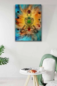 Yedi Şakra. Pastel Renkler Kanvas Tablo 50 x 70