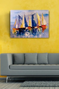 Yelkenliler Yağlıboya Kanvas Tablo 50 x 70