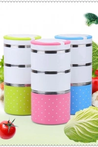 Yemek Termosu 3lü Tutacaklı Sefer Tası - Hiper 3 Katlı Yemek Termos