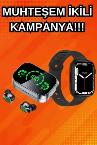 Yeni Nesil Akıllı Saat ve Ucuz Kaliteli Bluetooth Kablosuz Kulaklık Amoled Ekran