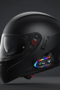 Yeni Nesil Bluetooth 5.3 Motosiklet Intercom RGB Işıklı 1000m Mesafeli