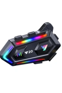 Yeni Nesil Bluetooth 5.3 Motosiklet Intercom RGB Işıklı 1000m Mesafeli