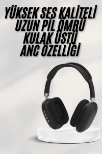 Yeni Nesil Bluetooth Kulaklık Kulak Üstü ANC Özelliği Yüksek Ses Kaliteli